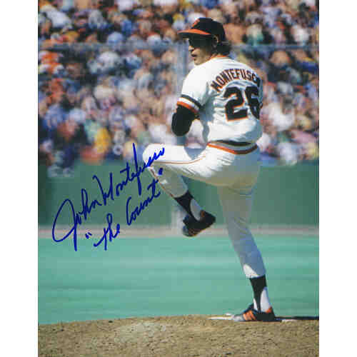 John Montefusco Signed San Francisco Giants Pitching 8x10 Photo w/The Count