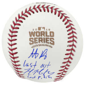 Anthony Rizzo & Mike Montgomery Signed Rawlings 2016 World Series Baseball w/Last Out, Last Pitch