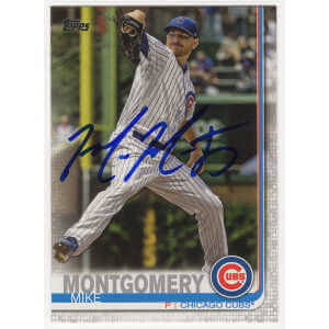 Mike Montgomery Signed Chicago Cubs 2019 Topps Baseball Card #502