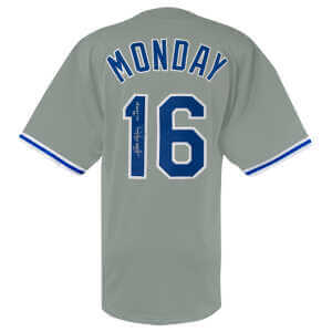 Rick Monday Signed Grey Custom Baseball Jersey w/81 WS Champs