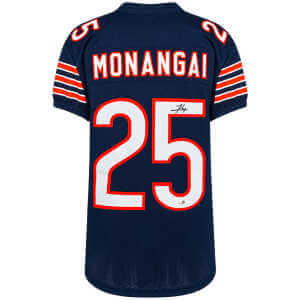 Kyle Monangai Signed Navy Custom Football Jersey - (JSA)