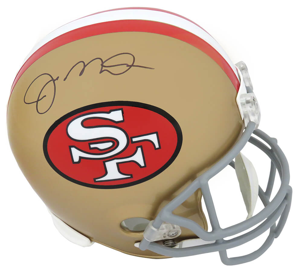 Joe Montana Signed 49ers Throwback Riddell Full Size Replica