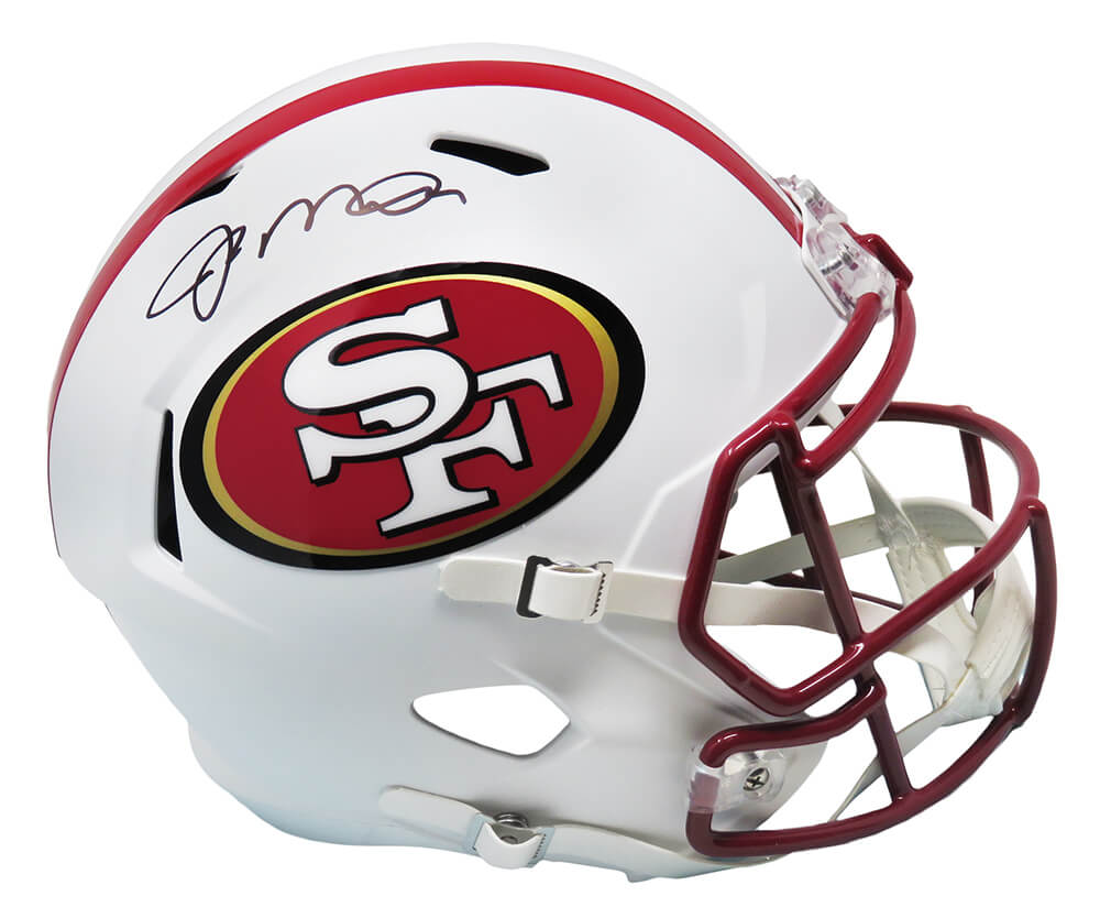 Joe Montana Signed San Francisco 49ers Flat White Matte Riddell