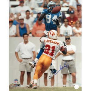 Herman Moore Signed Detroit Lions Jumping Catch vs. Bucs 16x20 Photo