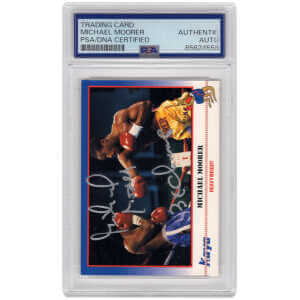 Michael Moorer Signed 1991 Kayo Boxing Card #207 w/3x Champ - (PSA Encapsulated)