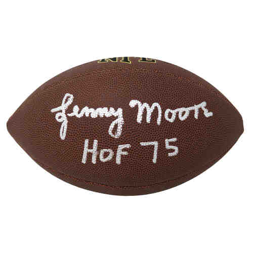 Lenny Moore Signed Wilson Super Grip Full Size NFL Football w/HOF'75