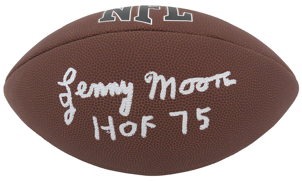 Lenny Moore Autographed Indianapolis Colts Jersey Inscribed HOF 75