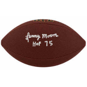 Lenny Moore Signed Wilson Super Grip F/S NFL Football w/HOF'75