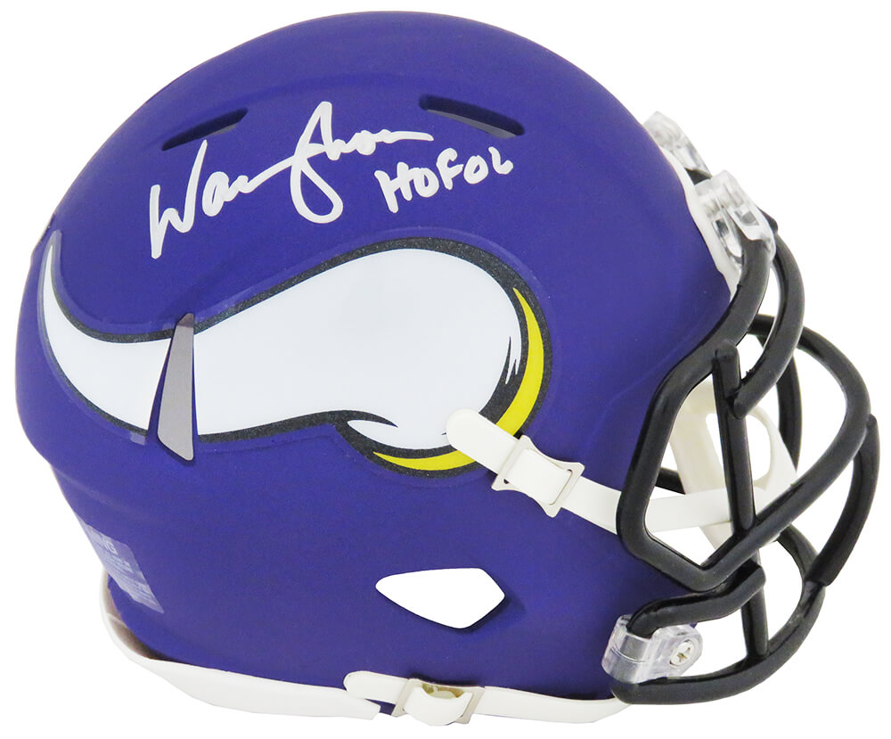 Warren Moon Signed Minnesota Vikings Riddell Speed Mini Helmet w/HOF'06 –  Schwartz Sports Memorabilia