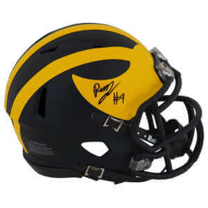 Rod Moore Signed Michigan Wolverines Riddell Speed Mini Helmet