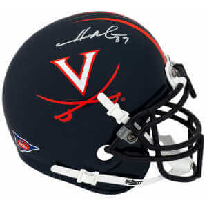 Herman Moore Signed Virginia Cavaliers Schutt Mini Helmet