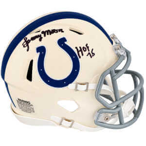 Lenny Moore Signed Colts RETRO Riddell Speed Mini Helmet w/HOF'75