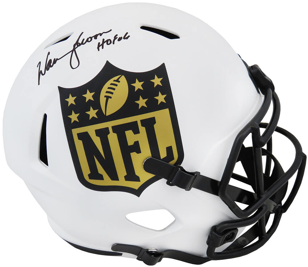 Warren Moon Signed NFL Shield Lunar Eclipse Riddell Full Size Speed Replica  Helmet w/HOF'06 – Schwartz Sports Memorabilia