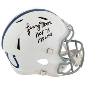 Lenny Moore Signed Colts Throwback (1956 Style) Riddell Full Size Speed Replica Helmet w/HOF'75, 1956 ROY