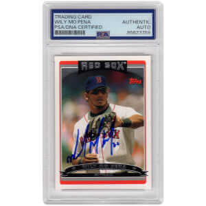 Wily Mo Pena Signed Red Sox Baseball Trading Card (Various) - (PSA Encapsulated)