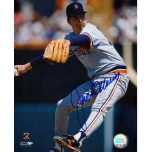 Jack Morris Signed Detroit Tigers Grey Jersey Pitching 8x10 Photo