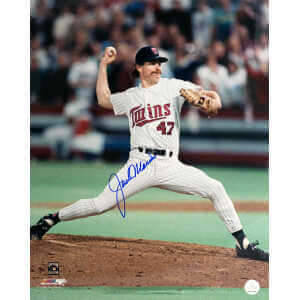 Jack Morris Signed Minnesota Twins Pitching Action 16x20 Photo