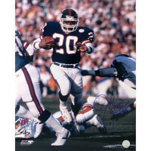Joe Morris Signed New York Giants White Jersey Running With Ball 16x20 Photo w/NY Giants