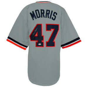 Jack Morris Signed Grey Custom Baseball Jersey - (JSA Holo)