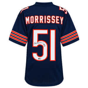 Jim Morrissey Signed Navy Custom Football Jersey w/SB XX - (Beckett)