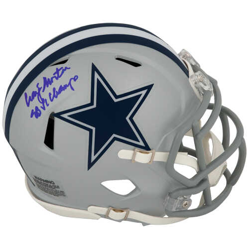 Craig Morton Signed Cowboys Riddell Speed Mini Helmet w/SB VI Champs