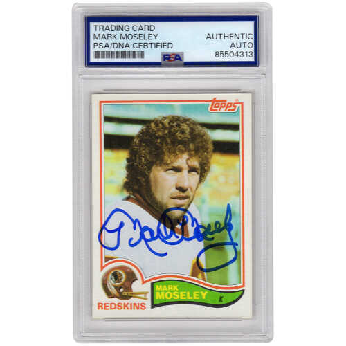 Mark Moseley Signed 1982 Topps Football Trading Card #516 - (PSA Encapsulated)