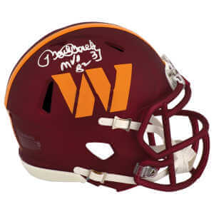 Mark Moseley Signed Washington Commanders Riddell Speed Mini Helmet w/MVP'82