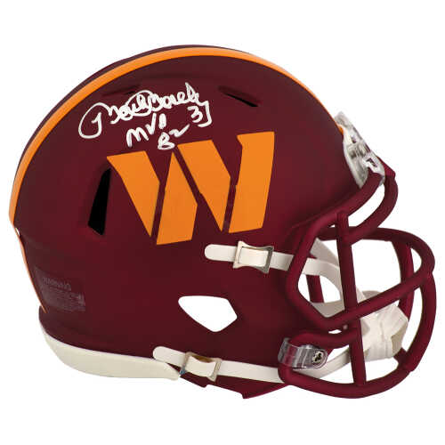 Mark Moseley Signed Washington Commanders Riddell Speed Mini Helmet w/MVP'82