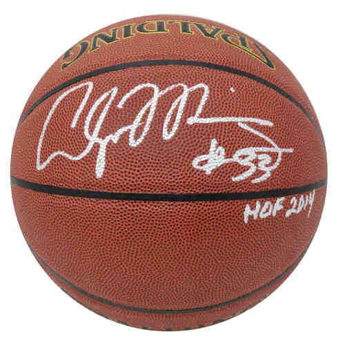 Alonzo Mourning Signed Spalding NBA Indoor/Outdoor Basketball w/HOF 2014