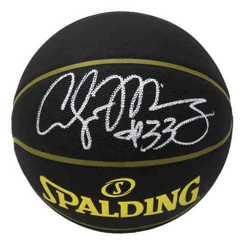 Alonzo Mourning Signed Spalding Elevation Black NBA Basketball