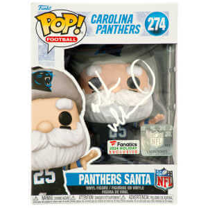 Muhsin Muhammad Signed Carolina Panthers SANTA Funko Pop Doll #274