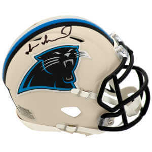Muhsin Muhammad Signed Carolina Panthers RETRO Riddell Speed Mini Helmet