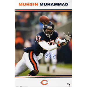 Muhsin Muhammad Signed Chicago Bears 22x34 Full Size Poster