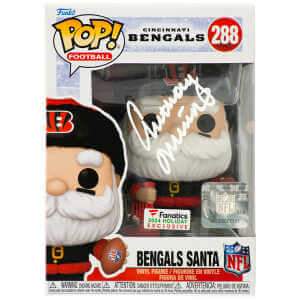 Anthony Munoz Signed Cincinnati Bengals SANTA Funko Pop Doll #288