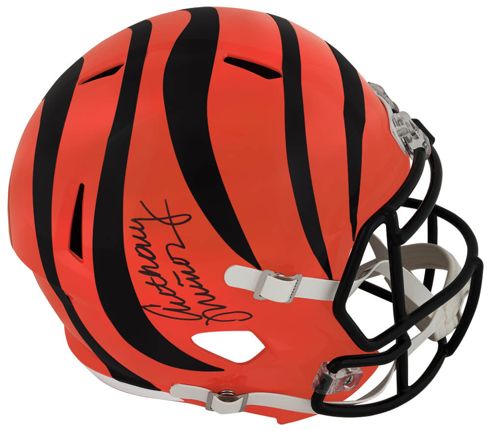 Anthony Munoz Signed Bengals Riddell Full Size Speed Replica Helmet - (SS COA)