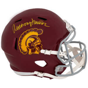 Anthony Munoz Signed USC Trojans Riddell Full Size Speed Replica Helmet