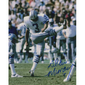 Eddie Murray Signed Detroit Lions Kicking Action 8x10 Photo
