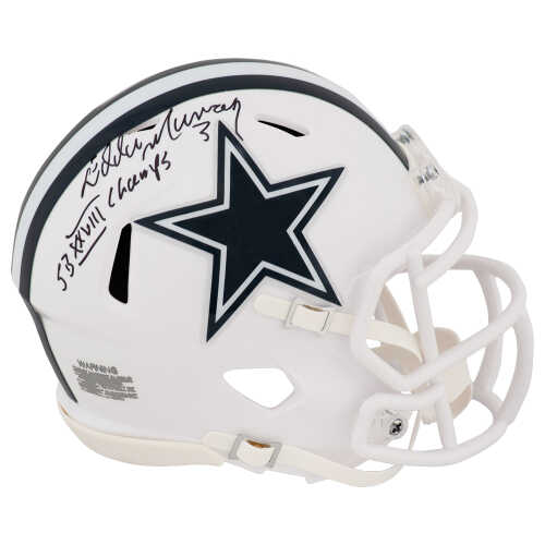 Eddie Murray Signed Dallas Cowboys 2022 Alternate White Riddell Speed Mini Helmet w/SB XXVIII Champs
