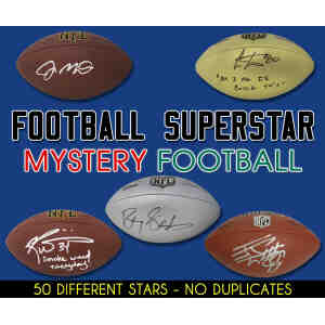 Schwartz Sports Football Superstar Signed Mystery Full Size Football – Series 23 (Limited to 50)