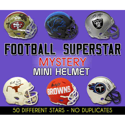 Schwartz Sports Football Superstar Signed Mystery Mini Helmet - Series 26 - (Limited to 50)