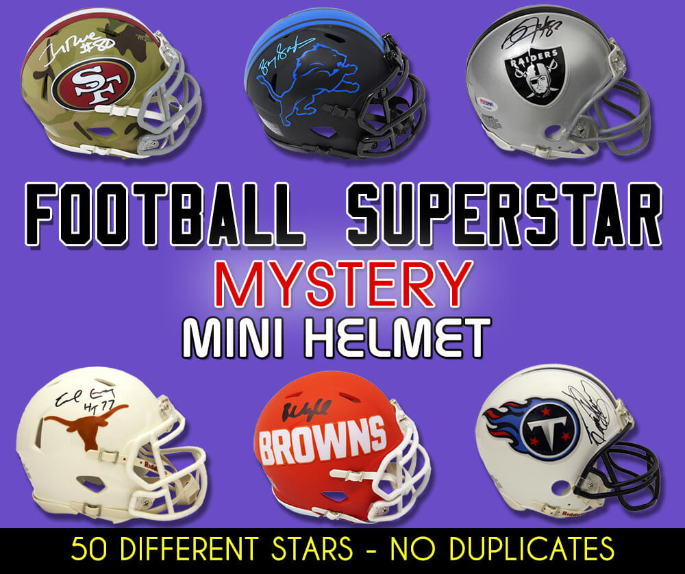 Schwartz Sports Football HALL OF FAMER Signed Mini Helmet Mystery