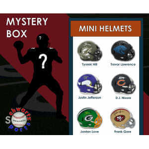 Schwartz Sports Football Superstar Signed Mystery Mini Helmet – Series 41 – (Limited to 75)