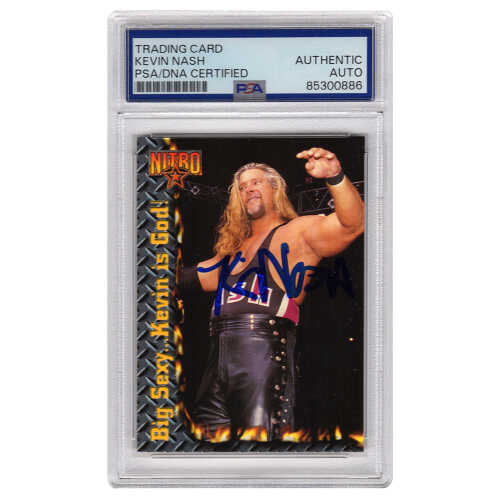 Kevin Nash Signed 1999 Topps WCW / NWO Nitro Wrestling Card #68 - (PSA Encapsulated)