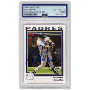 Phil Nevin Signed Padres Baseball Trading Card (Various) - (PSA Encapsulated)