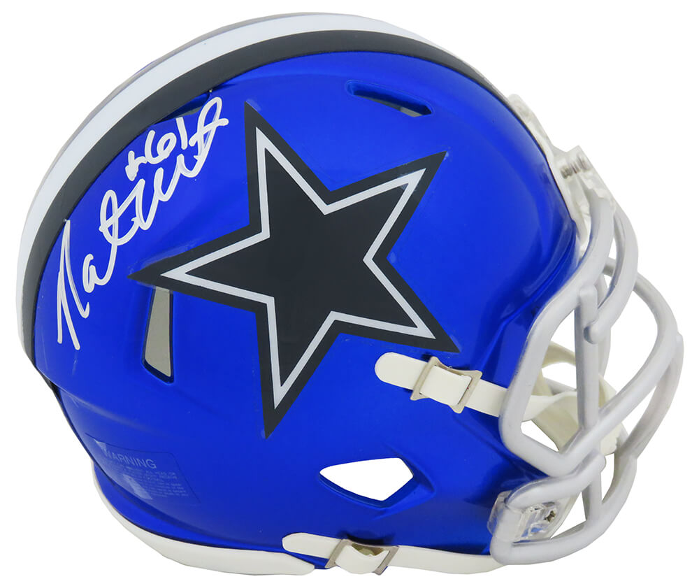 Nate Newton Signed Dallas Cowboys FLASH Riddell Speed Mini Helmet
