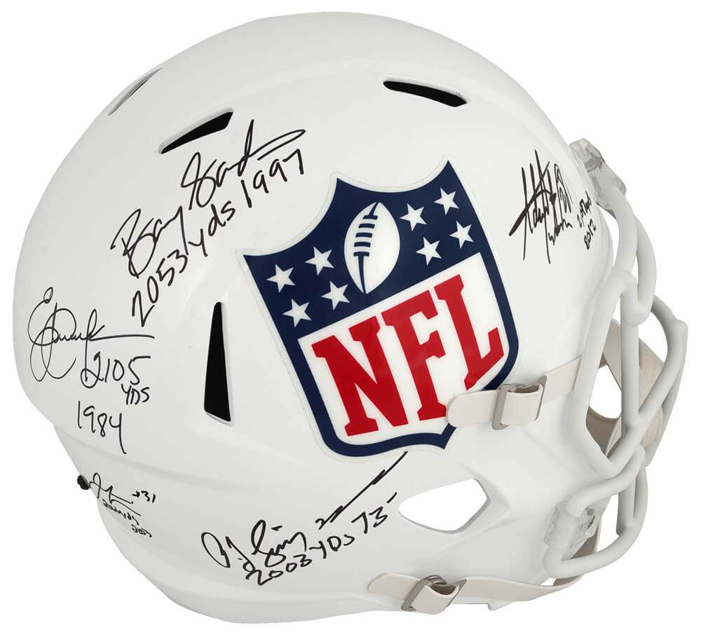 2,000 Yard Rushing Club Signed NFL Logo Riddell Full Size Speed Replica ...