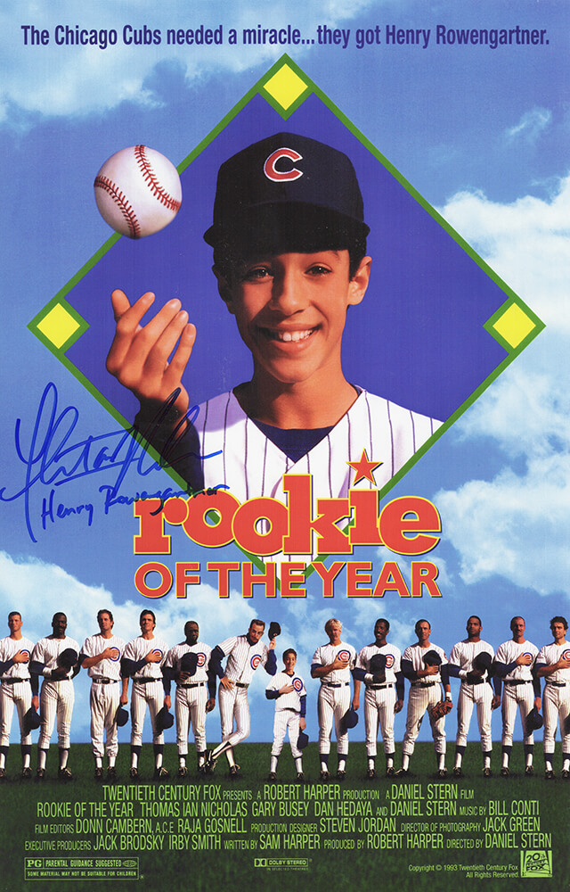 THOMAS IAN NICHOLAS HENRY ROWENGARTNER ROOKIE OF THE YEAR CUBS SIGNED  JERSEY