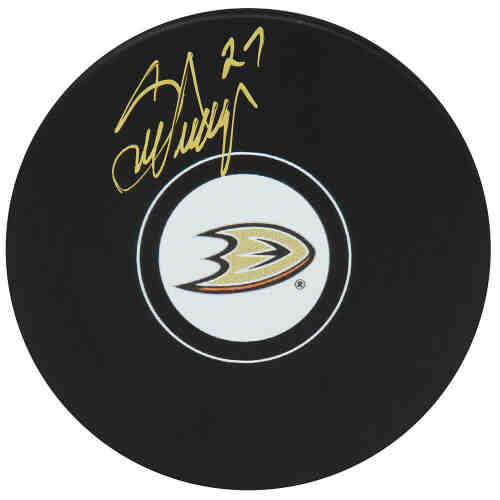 Scott Niedermayer Signed Anaheim Ducks Logo Hockey Puck