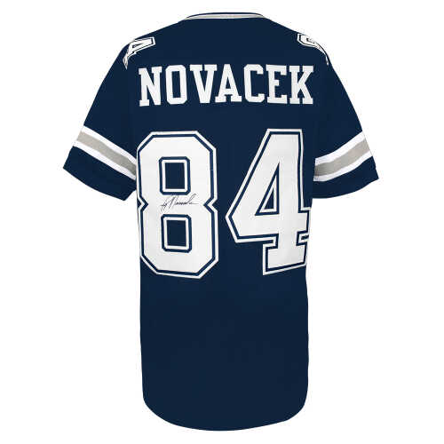 Jay Novacek Signed Navy Custom Football Jersey