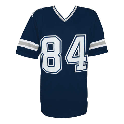 Jay Novacek Signed Navy Custom Football Jersey - Image 3